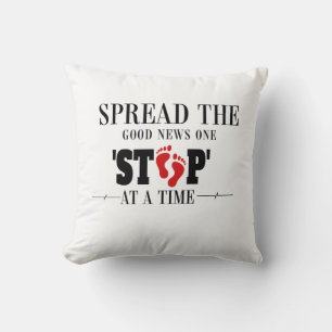 One Step at a Time: Spread the Good News Cushion