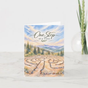 One Step at a Time Stone Labyrinth Card