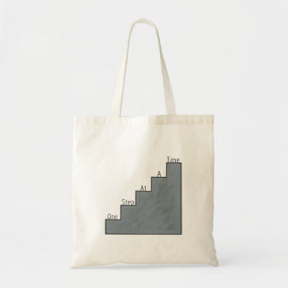One step at a time tote bag
