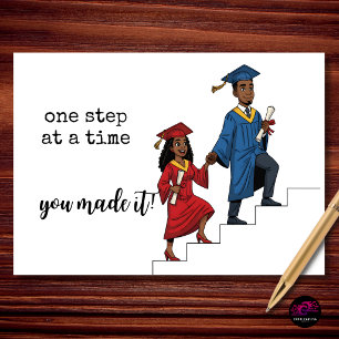 One Step at a Time You Made It Congrats Grad Card