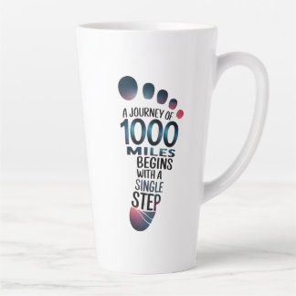 "One Step to a Thousand Miles" Latte Mug