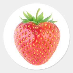 One strawberry classic round sticker