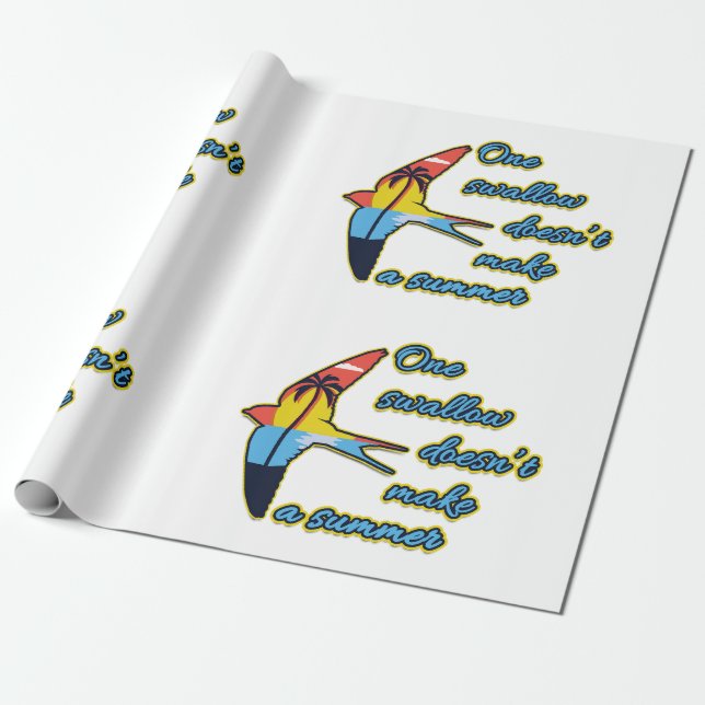One Swallow Doesn’t Make a Summer Wrapping Paper (Unrolled)