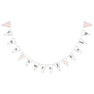 One Sweet Baby Ice Cream Pink Girl Baby Shower Bunting