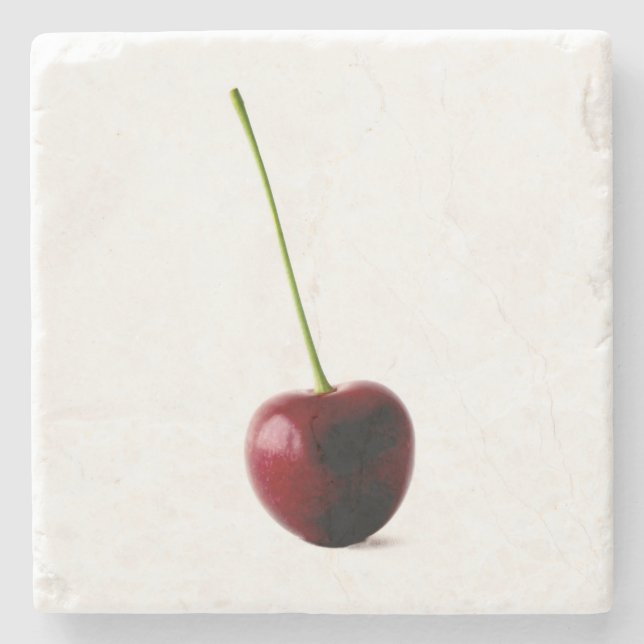 One Sweet Cherry coastera Stone Coaster (Front)