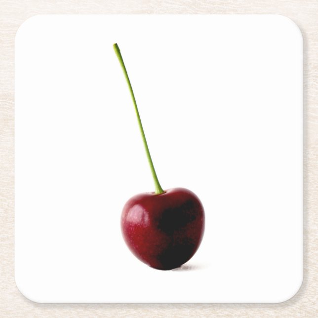 One Sweet Cherry coastercnm Square Paper Coaster (Front)