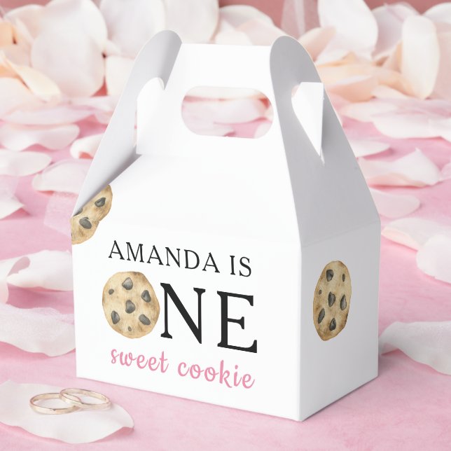 One Sweet Cookie and Milk Girl First Birthday   Favour Box (Wedding)