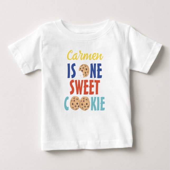 One Sweet Cookie First Birthday Boy T-Shirt (Front)