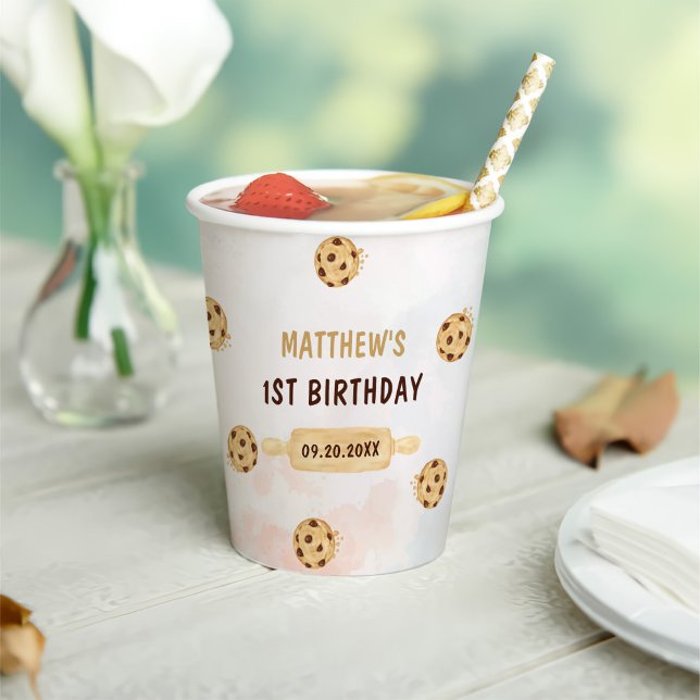 One Sweet Cookie First Birthday Party Paper Cups (Creator Uploaded)
