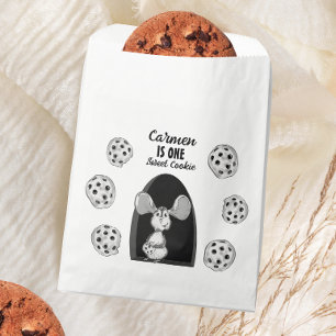 One Sweet Cookie Mouse First Birthday Favour Bag