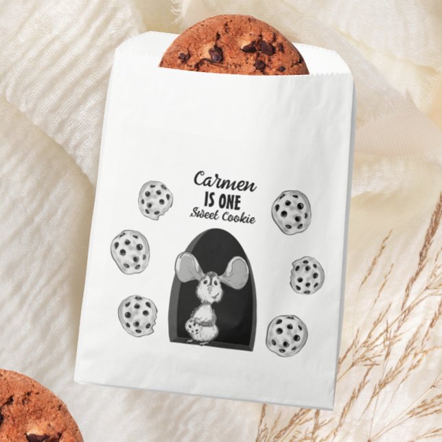 One Sweet Cookie Mouse First Birthday Favour Bag (Creator Uploaded)