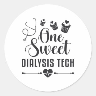 One Sweet Dialysis Tech Dialysis Technician Gift Classic Round Sticker