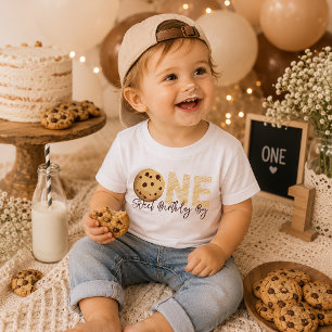 "One Sweet" First Birthday Boy T-Shirt Milk and