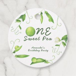 One Sweet Pea First Birthday Favour Tags
