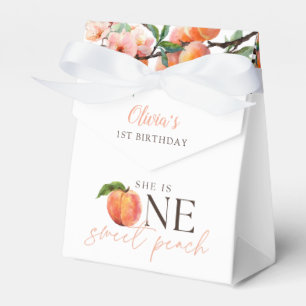 One Sweet Peach 1st Birthday  Favour Box