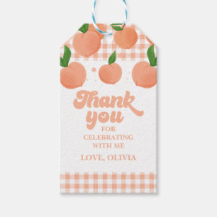 One Sweet Peach Birthday Gift Tags