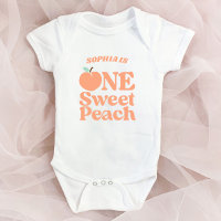 One Sweet Peach Orange First 1st Birthday Party