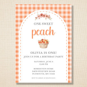 One Sweet Peach Watercolor First Birthday Party