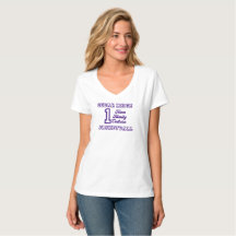 One Team Ladies White V-Neck