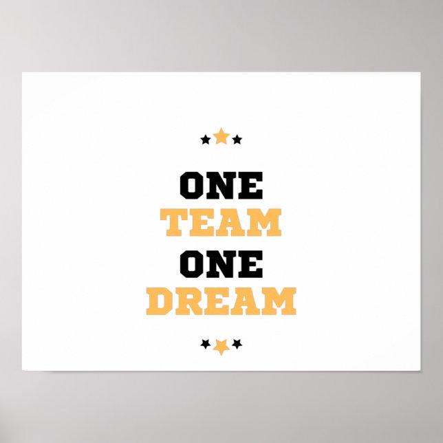 One team one dream poster (Front)