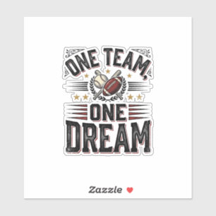One Team One Dream Vintage Sports Team Shirt_1