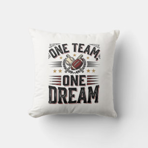 One Team One Dream Vintage Sports Team Shirt_1 Cushion