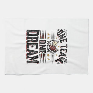 One Team One Dream Vintage Sports Team Shirt_1 Tea Towel