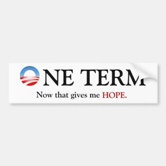 One Term Obama Bumper Sticker