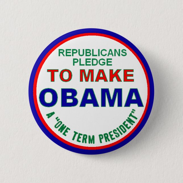 One Term President Button (Front)