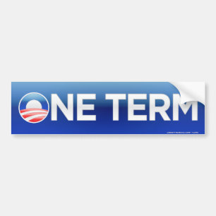 One Term President Obama Bumper Sticker