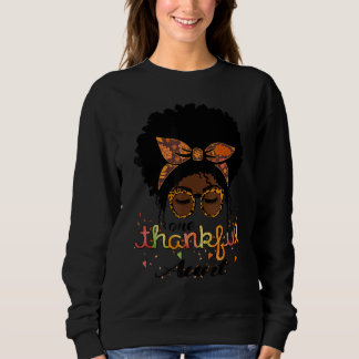 One Thankful Aunt Afro American Women Fall Thanksg Sweatshirt
