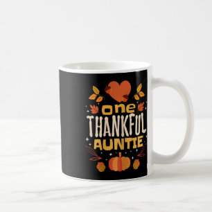 One Thankful Auntie Fall Thanksgiving Aunt Coffee Mug