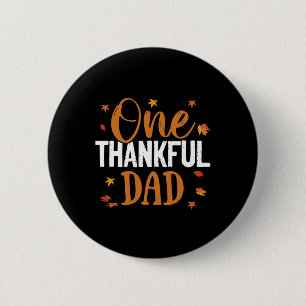 One Thankful Dad Thanksgiving Fall Family Matching 6 Cm Round Badge