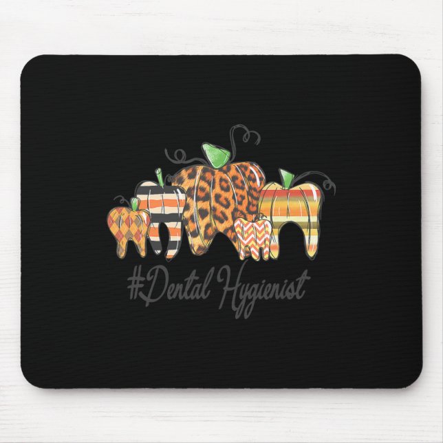 One Thankful Dental Hygienist Fall Autumn Thanksgi Mouse Pad (Front)