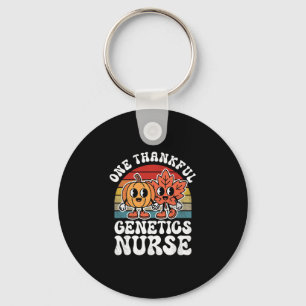One Thankful Genetics Nurse Funny Autumn Thanksgiv Key Ring
