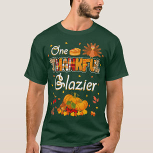 One Thankful Glazier Fall Autumn Thanksgiving T-Shirt