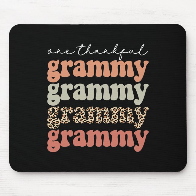 One Thankful Grammy Autumn Tree Fall Leaves Thanks Mouse Pad (Front)