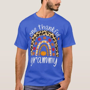 One Thankful Grammy Rainbow Leopard Fall Cute Than T-Shirt