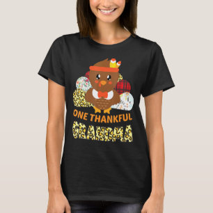 One Thankful Grandma Turkey Blessed Grandma Thanks T-Shirt