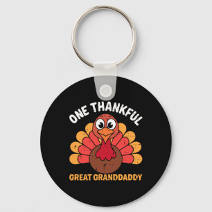 One Thankful Great Granddaddy Turkey Funny Thanksg Key Ring