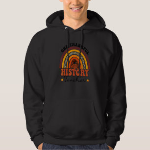 One Thankful History Teacher Rainbow Leopard Groov Hoodie