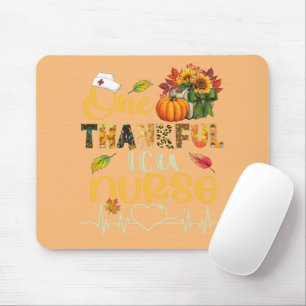 One Thankful ICU Nurse Pumpkin Stethoscope Thanksg Mouse Pad