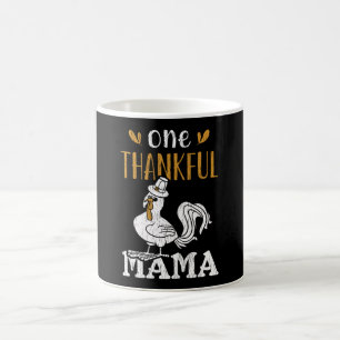 One Thankful Mama Turkey Thanksgiving Nana Grandma Coffee Mug