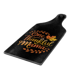 One Thankful Mum Cute Fall Thanksgiving Autumn Cutting Board