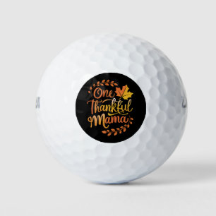 One Thankful Mum Cute Fall Thanksgiving  Autumn  Golf Balls