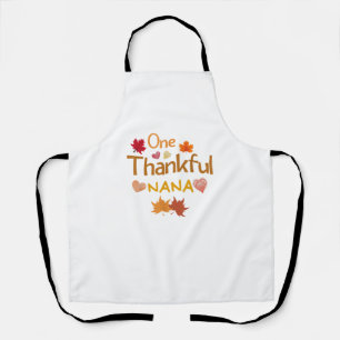 one thankful nana thanksgiving day family matching apron