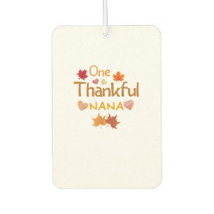 one thankful nana thanksgiving day family matching car air freshener