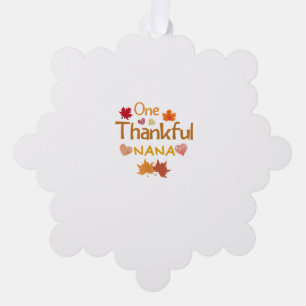 one thankful nana thanksgiving day family matching tree decoration card