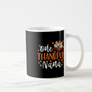 One Thankful Nana Thanksgiving Family Matching Tur Coffee Mug