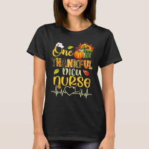 One Thankful Nicu Nurse Stethoscope Pumpkin Thanks T-Shirt